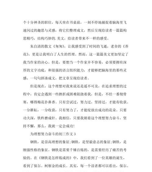 信念的力量（一个年轻人的拼搏之路）
