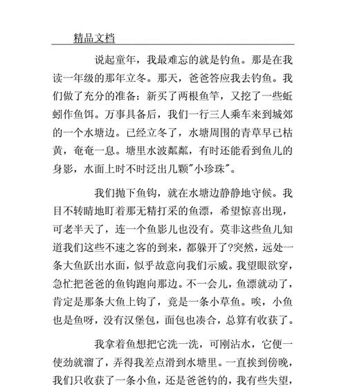 钓鱼人生（用鱼线编织的故事）