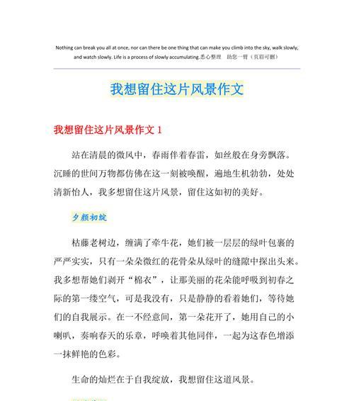 《留住》（小镇上关于“留住”的故事）