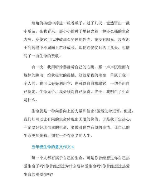 人生的意义（寻找一份属于自己的意义）