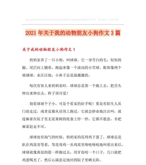 小黑的故事（一只可爱的小狗的成长历程）