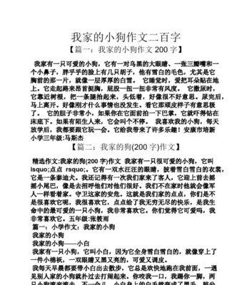小黑的故事（一只可爱的小狗的成长历程）