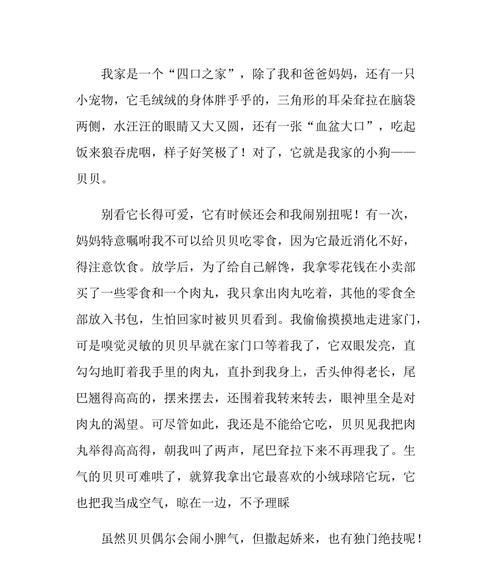 小狗的陪伴——小白的故事（忠诚）