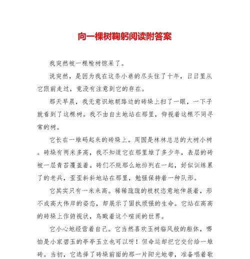 树木岁月，守护生灵（如何成为一棵健康的树）