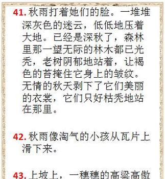 秋天唯美的句子经典有哪些？如何用这些句子表达秋天的美？