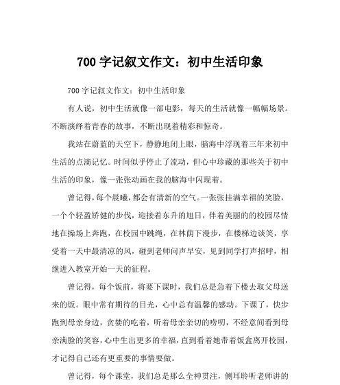 青春的回忆：一段珍贵的记忆