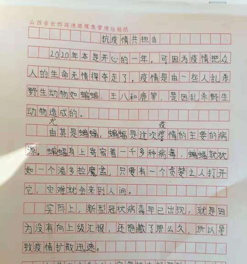 抗疫小英雄（一个孩子的力量）