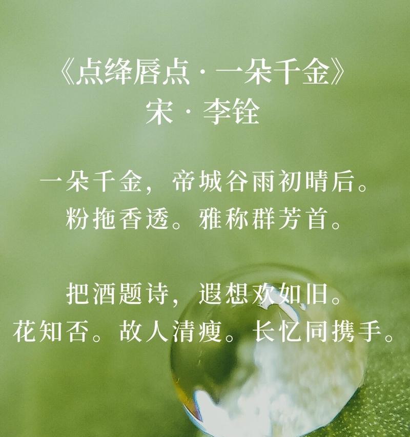 《谷雨花事：摘抄之雅韵》