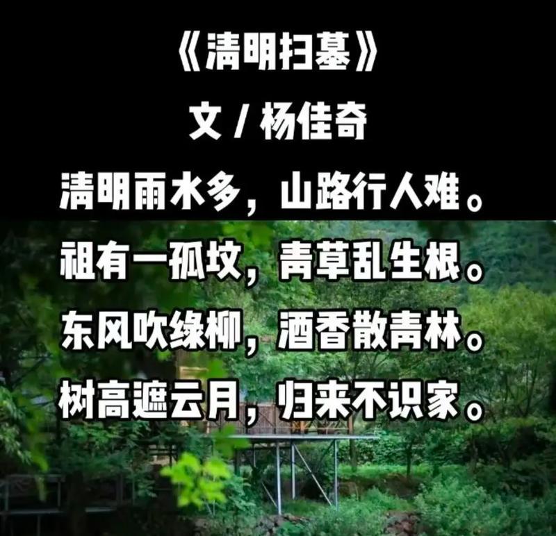 《翠痕留思：清明寄哀婉》
