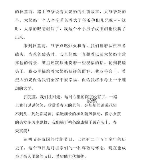 清明思绪：墓前的对话