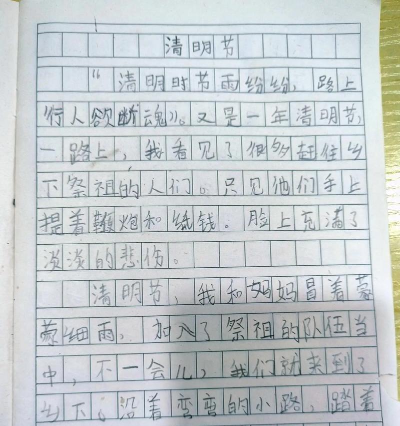 有关清明节二年级作文的作文怎么写（《春回大地清明日》）