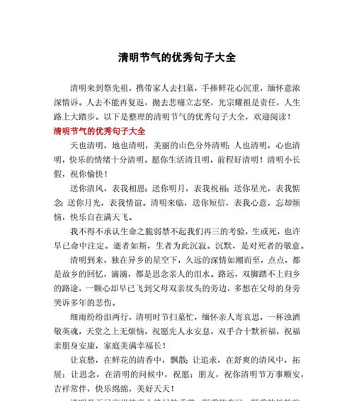 清明节感受怎么写（《细雨清明，幽思绵绵》）