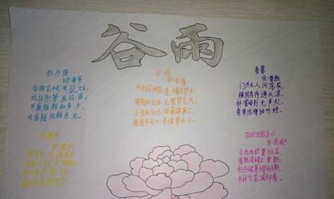 有关谷雨诗句模板小学句子的句子怎么写（《谷雨时分，墨香润心田》）