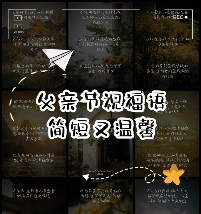 有关父亲节祝福语短信推荐的短句怎么写（《承欢膝下）