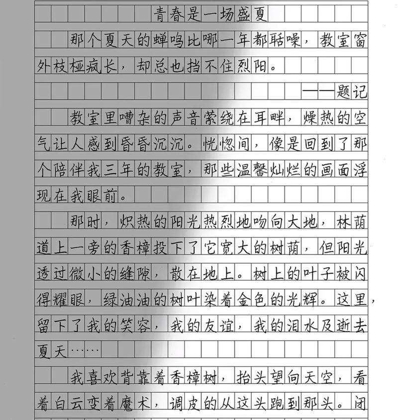 有关致逝去的青春夏至作文的作文怎么写（《青春夏至，逝水年华》）