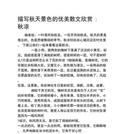 2024，秋天，如此美妙（用唯美句子描绘这个季节的魅力）