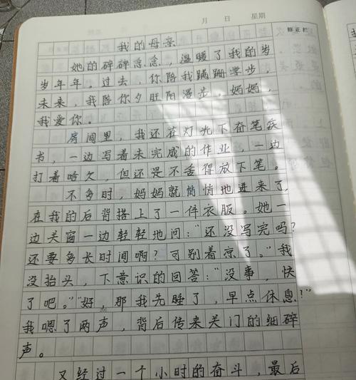 以母亲节的作文母爱为话题的作文怎么写（《在温暖阳光下绽放的康乃馨》）