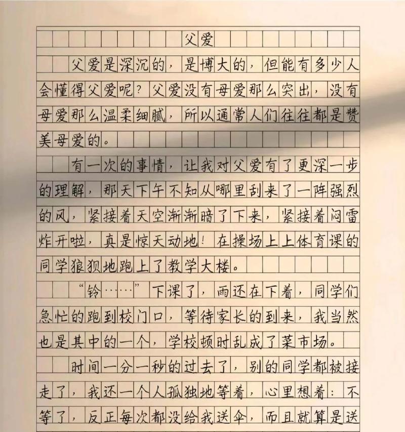 父亲节的作文怎么写？（《父爱如山，时光不语》）